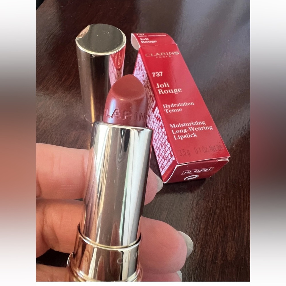 Clarins Joli Rouge in Spicy Cinnamon 737 lipstick new full size box